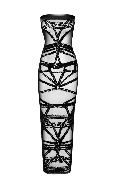 Robe bustier Bondesque F358 - Noir Handmade