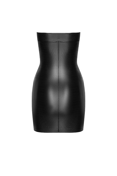 Mini robe bustier Wild F317 wetlook effet croco